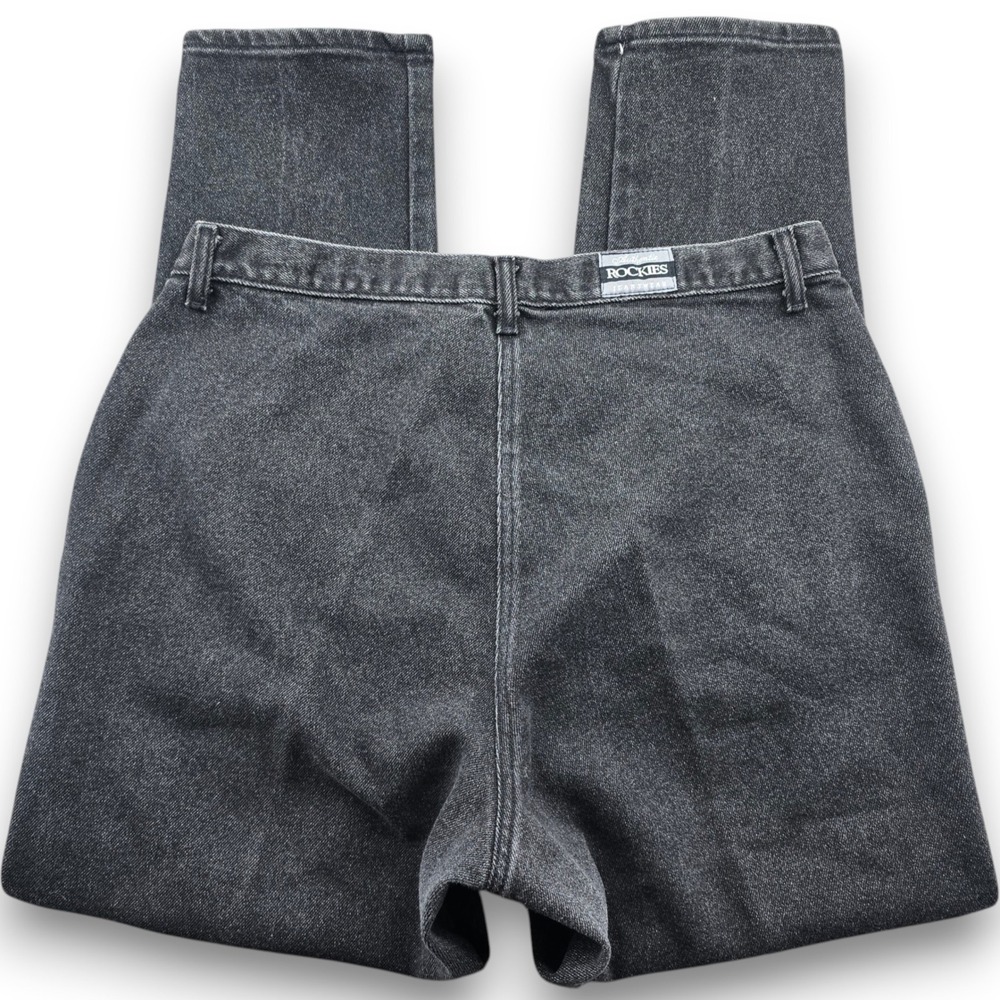 Rockies Vintage Western Jeans Womens 18W Black Acid Wash Bareback High Rise